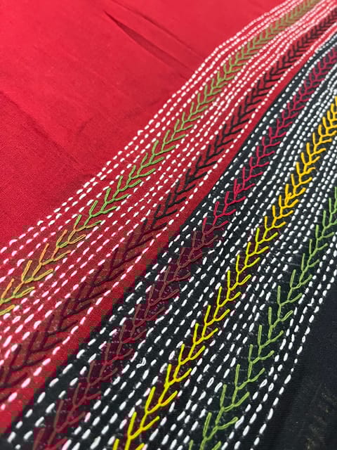 Dual Color Kanthawork Blouse Piece