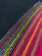 Dual Color Kanthawork Blouse Piece