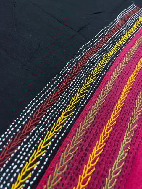 Dual Color Kanthawork Blouse Piece