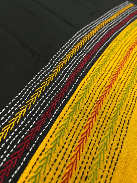 Dual Color Kanthawork Blouse Piece