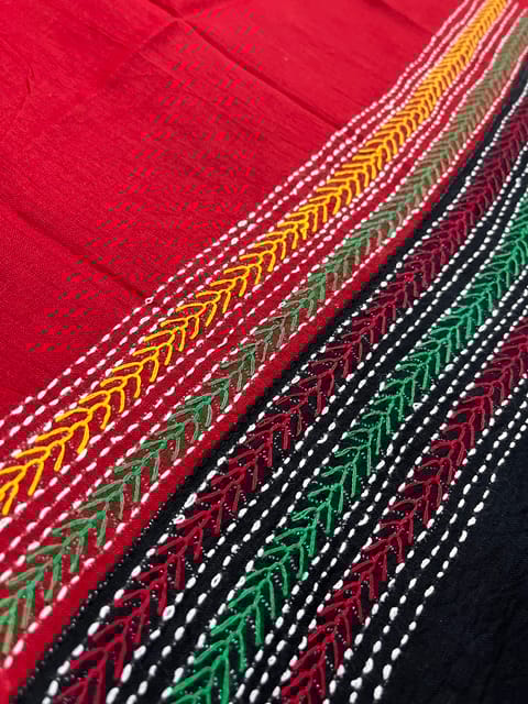 Dual Color Kanthawork Blouse Piece
