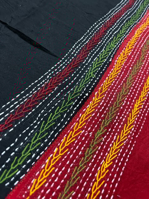 Dual Color Kanthawork Blouse Piece