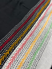 Dual Color Kanthawork Blouse Piece