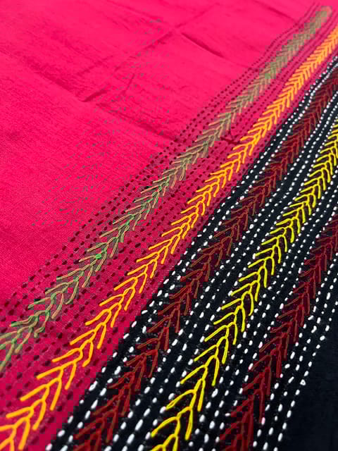 Dual Color Kanthawork Blouse Piece