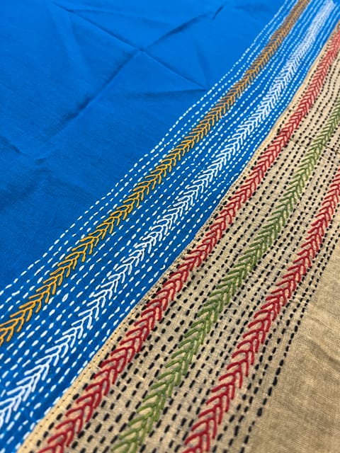 Dual Color Kanthawork Blouse Piece