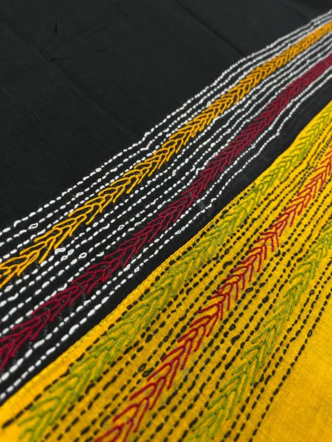 Dual Color Kanthawork Blouse Piece