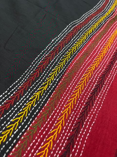 Dual Color Kanthawork Blouse Piece