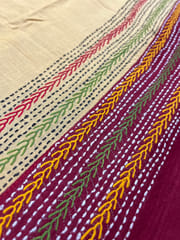Dual Color Kanthawork Blouse Piece