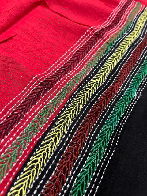 Dual Color Kanthawork Blouse Piece