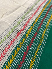 Dual Color Kanthawork Blouse Piece