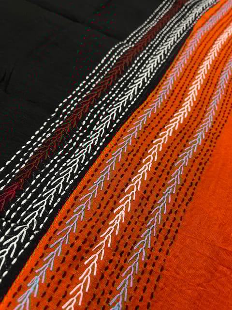 Dual Color Kanthawork Blouse Piece