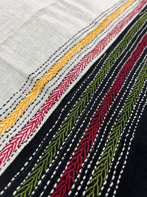 Dual Color Kanthawork Blouse Piece