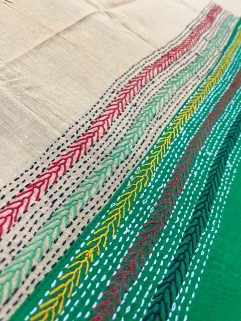 Dual Color Kanthawork Blouse Piece