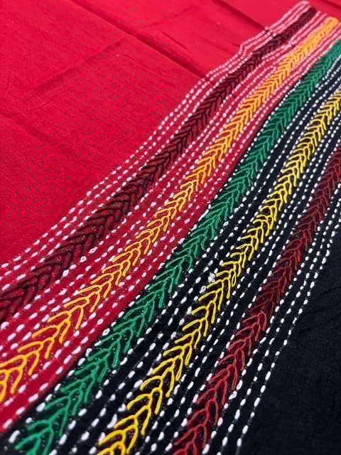 Dual Color Kanthawork Blouse Piece