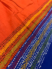 Dual Color Kanthawork Blouse Piece