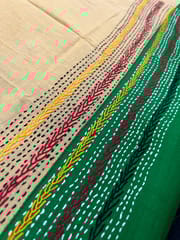 Dual Color Kanthawork Blouse Piece