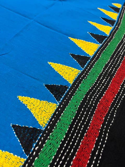 Dual Color Kanthawork Blouse Piece