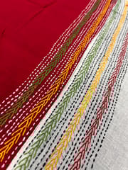 Dual Color Kanthawork Blouse Piece