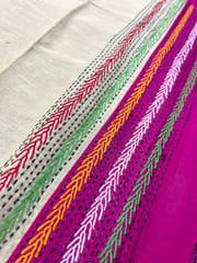 Dual Color Kanthawork Blouse Piece