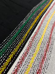 Dual Color Kanthawork Blouse Piece
