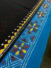 Dual Color Kanthawork Blouse Piece