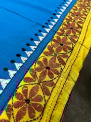 Dual Color Kanthawork Blouse Piece