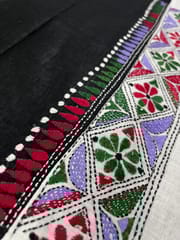 Dual Color Kanthawork Blouse Piece