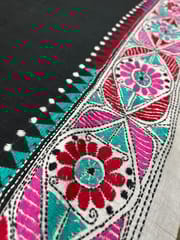 Dual Color Kanthawork Blouse Piece