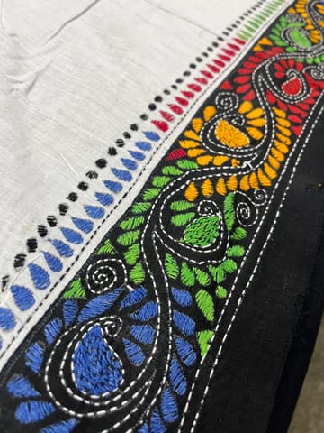 Dual Color Kanthawork Blouse Piece