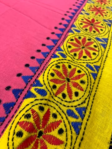 Dual Color Kanthawork Blouse Piece