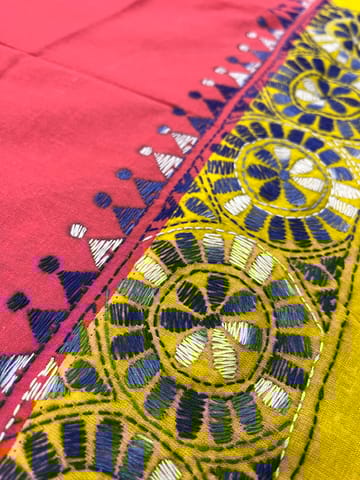 Dual Color Kanthawork Blouse Piece