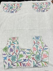 Floral Kanthawork Blouse Piece