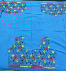 Floral Kanthawork Blouse Piece