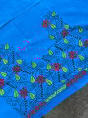 Floral Kanthawork Blouse Piece