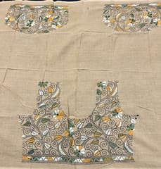 Floral Kanthawork Blouse Piece