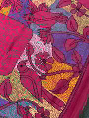 Bird Theme Kanthawork Blouse Piece