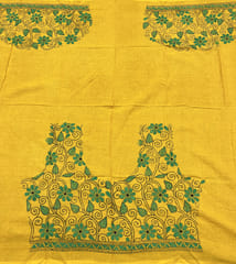 Floral Kanthawork Blouse Piece