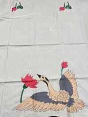 Bird Theme Kanthawork Blouse Piece
