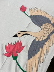 Bird Theme Kanthawork Blouse Piece