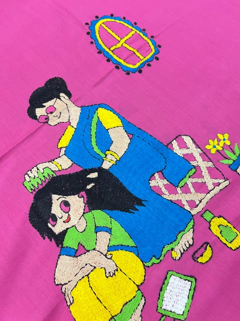 Maa Beti Kanthawork Blouse Piece