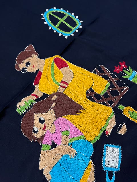 Maa Beti Kanthawork Blouse Piece