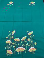 Lotus Theme Kanthawork Blouse Piece