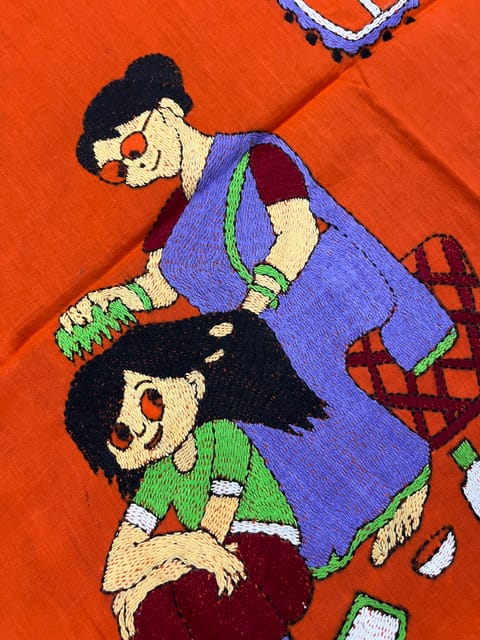 Maa Beti Kanthawork Blouse Piece