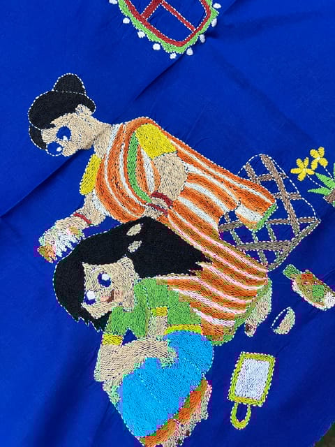 Maa Beti Kanthawork Blouse Piece