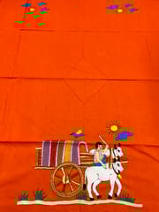 Village Theme Kanthawork Blouse Piece