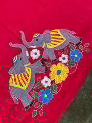 Royal Elephant Kanthawork Blouse Piece