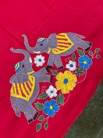 Royal Elephant Kanthawork Blouse Piece