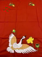 Bird Theme Kanthawork Blouse Piece