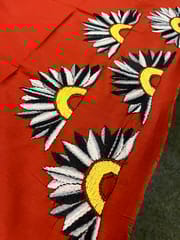Floral Kanthawork Blouse Piece