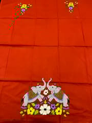 Royal Elephant Kanthawork Blouse Piece